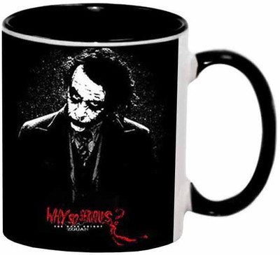 

Ashvah The Joker - Why so Serious Ceramic Mug(350 ml), Black
