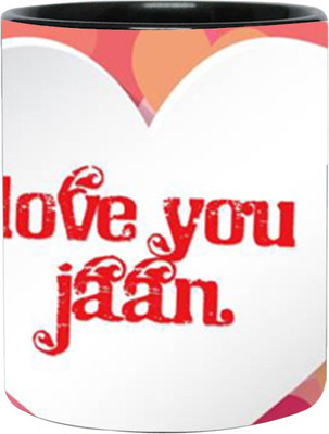 

Ashvah I love Jaan Ceramic Mug(350 ml), Black