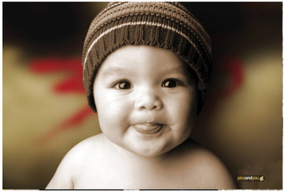 

Akhuratha Wall Poster For Room Cute Adorable Baby Child's Love New Born Infant Kids Toddlers Smiling Paper Print(12 inch X 18 inch, Rolled)