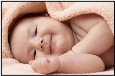

Aabhaas Wall Poster For Room Cute Adorable Baby Child's Love New Born Infant Kids Toddlers Smiling Paper Print(12 inch X 18 inch, Rolled)