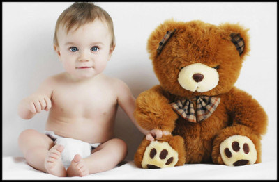 

Akhuratha Wall Poster For Room Cute Adorable Baby Child's Love New Born Infant Kids Toddlers Smiling Paper Print(12 inch X 18 inch, Rolled)