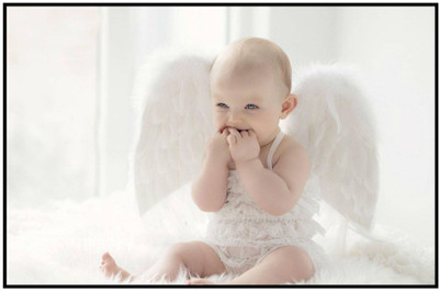 

Aabhaas Wall Poster For Room Cute Adorable Baby Child's Love New Born Infant Kids Toddlers Smiling Paper Print(12 inch X 18 inch, Rolled)