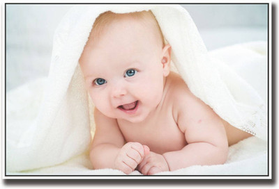 

Aabhaas Wall Poster For Room Cute Adorable Baby Child's Love New Born Infant Kids Toddlers Smiling Paper Print(12 inch X 18 inch, Rolled)