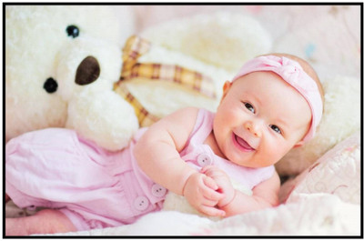 

Akhuratha Wall Poster For Room Cute Adorable Baby Child's Love New Born Infant Kids Toddlers Smiling Paper Print(12 inch X 18 inch, Rolled)