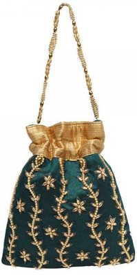 

Vdesi Gold creeper potli Potli(Green)