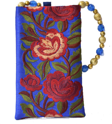 

Mahadev Exports Embroidered Mobile Pouch with Handle Mobile Pouch(Blue)