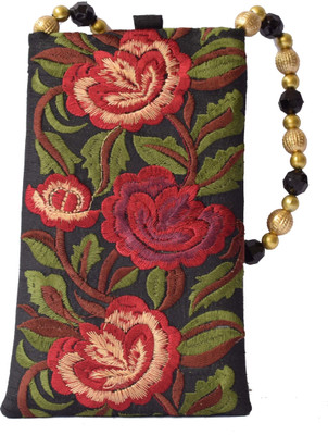 

Mahadev Exports Embroidered Mobile Pouch with Handle Mobile Pouch(Black)