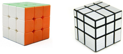 

Akrobo 3 x 3 AND ShengShow Silver Mirror Rubik Magic Cube Set(2 Pieces)