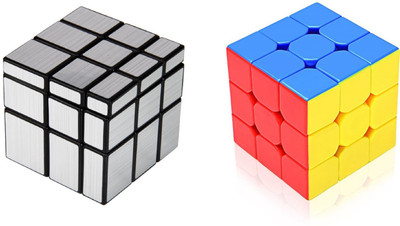 

Emob Magic Rubik Silver Mirror & 3x3 Combo Puzzle Cube Brainstorming Game Toy(2 Pieces)