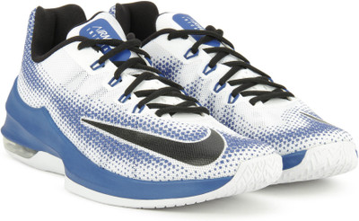 

Nike AIR MAX INFURIATE LOW Basketball Shoes For Men(Blue, White, White/black