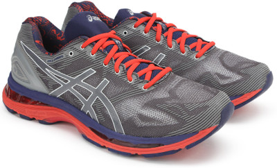 

Asics GEL - NIMBUS 19 Running Shoes For Men(Grey, Crbn/wht/reltv