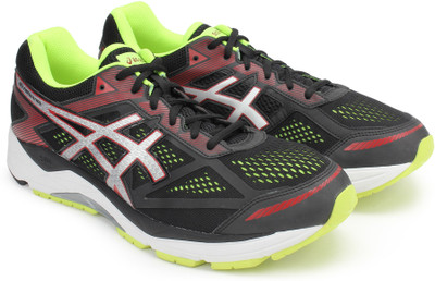 Asics GEL-FOUNDATION 12 (4E) Running Shoes For Men(Black, Black/silver/safety yellow