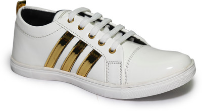 

FITRIGHT Casuals For Men(White, Off white golden