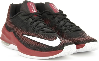 Nike AIR MAX INFURIATE LOW Basketball Shoes For Men(Black, Maroon) 1