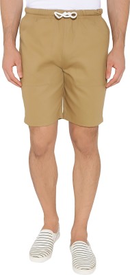 Ashdan Solid Men Beige Basic Shorts