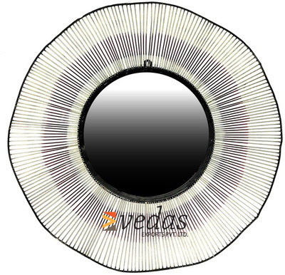 

VedasExports Atha Mirror Decor Decorative Showpiece - 82.5 cm(Iron, Multicolor)