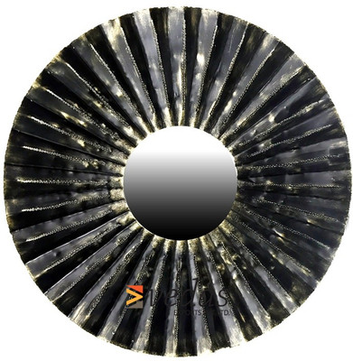 

VedasExports Arum Tin Mirror Decor Decorative Showpiece - 90 cm(Iron, Black)