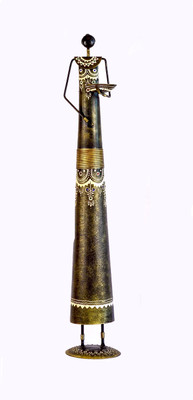

VedasExports Veda Doll Side Decorative Showpiece - 82.5 cm(Iron, Gold)