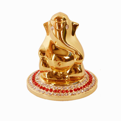 

Purpledip Lord Ganapati (Hindu Religious God) Idol for Table Top, Home Temple, Car Dashboard Statue (10987) Decorative Showpiece - 3 cm(Aluminium, Multicolor)