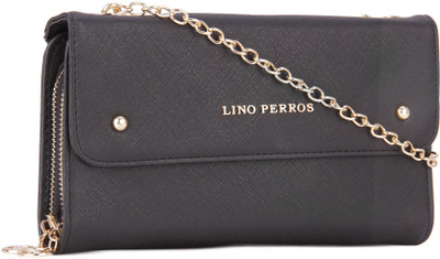 

Lino Perros Women Casual Black Leatherette Sling Bag