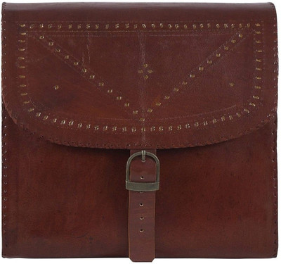 Goatter Girls Brown Genuine Leather Sling Bag
