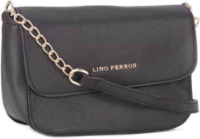 

Lino Perros Women Casual Black Leatherette Sling Bag
