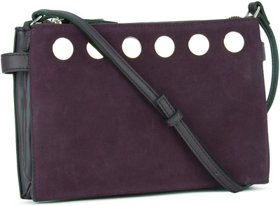 

French Connection Women Casual Purple Genuine Leather Sling Bag