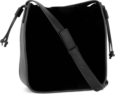 

French Connection Women Casual Black Genuine Leather Sling Bag