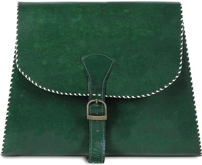 

Goatter Girls Green Genuine Leather Clutch