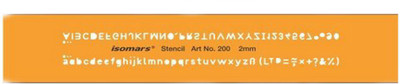 

Isomars 200 Lettering Stencil(Pack of 1, Laser Cut & Engraved)