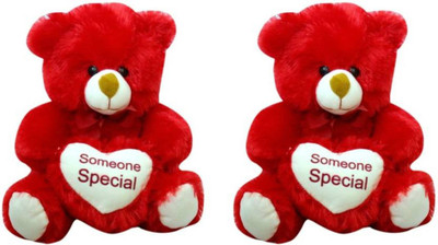 

HM Teddy Bear With Heart Red Combo - 10 inch(Red)