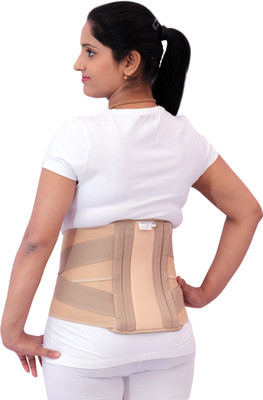 

AEPITO LUMBO SACRAL BELT WITH DOUBLE SUPPORT(ELASTIC) Back Support (M, Beige)