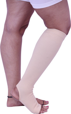 

AEPITO Elastic Tulbar Vericose Stocking (Below knee) Knee Support (XL, Beige)