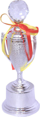 

Homeshopeez Crystal On Top Silver Trophy(9 Inch)