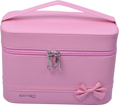 

GeorgiaUsa GeogiaUSA Smart Collection of Cosmetic Bags makeup and jewellery Vanity Box(Pink)