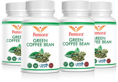 

Femora Green Coffee Beans Extract 500 mg (60 Pure Veg Capsules) Pack of 4, 100 % Pure & Natural Weight Management & Appetite Suppressant Supplement(4 No)