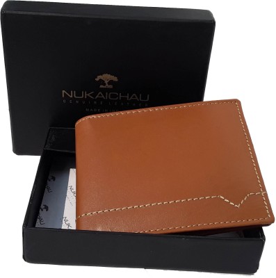 

NUKAICHAU Men Tan Genuine Leather Wallet(6 Card Slots), 05 card tan 6