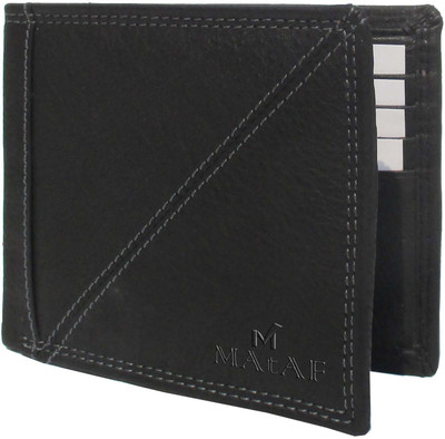 

MAtAF Men Black Genuine Leather Wallet(10 Card Slots)