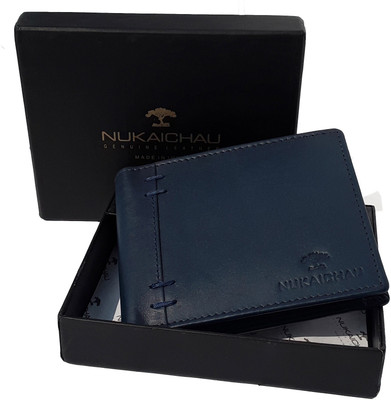 

NUKAICHAU Men Blue Genuine Leather Wallet(4 Card Slots), 02 coin blu 4