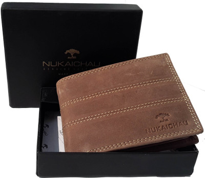 

NUKAICHAU Men Brown Genuine Leather Wallet(8 Card Slots), 11 coin brn 8