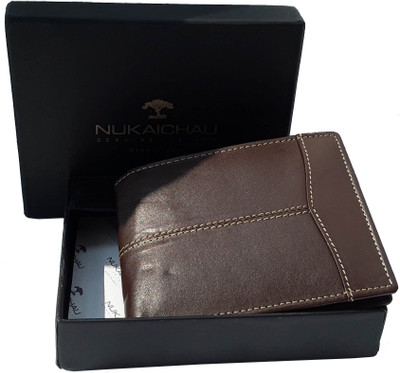 

NUKAICHAU Men Brown Genuine Leather Wallet(8 Card Slots), 32 card brn 8