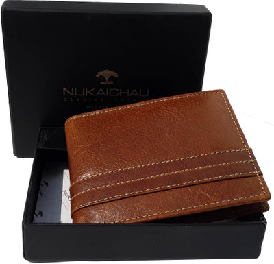 

NUKAICHAU Men Brown Genuine Leather Wallet(8 Card Slots), 10 card brn 8