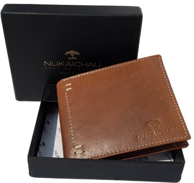 

NUKAICHAU Men Tan Genuine Leather Wallet(3 Card Slots), 03 coin tan 3