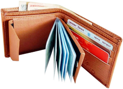 

Wenzest Boys Casual Tan Artificial Leather Wallet(10 Card Slots)