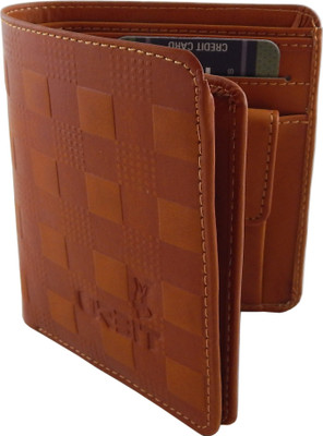 

Orbit Men Casual Khaki Genuine Leather, Fabric Wallet(7 Card Slots), Rust