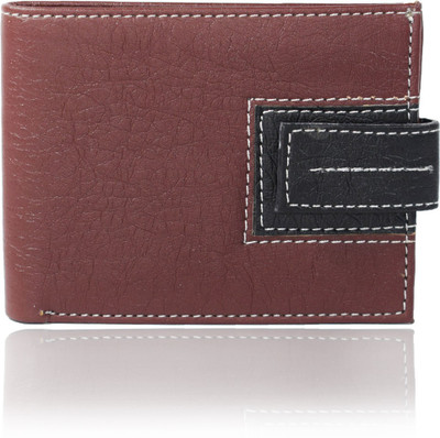 

Adam Zac Men Brown Artificial Leather Wallet(3 Card Slots), Brown-black
