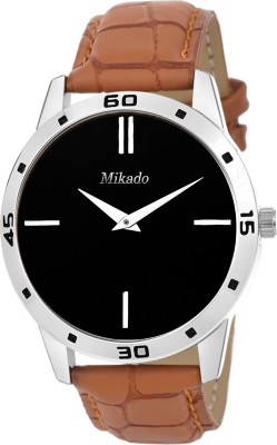 Mikado Original tan leather slim design watch for men's and boy's with one year warranty(casual+party wedding+formal watch) Watch  - For Boys   Watches  (Mikado)
