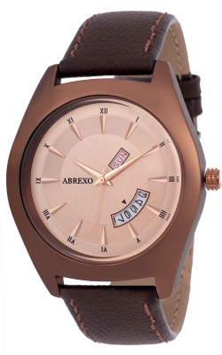 Abrexo Abx-2126-ROSEBRN- Gents Chromatic Signature Exclusive Design Day and Date Series Watch  - For Men   Watches  (Abrexo)