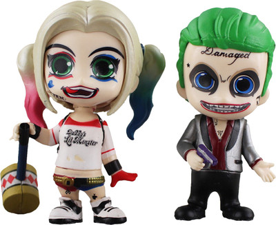 

24x7 Harley Quinn And The Joker Suicide Squad Action Figures Set : Movable heads ~10 cm Height(Multicolor)