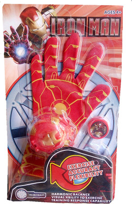 

TALKING GANESHA Ironman Action Gloves with Disc Launcher (Green)(Red)